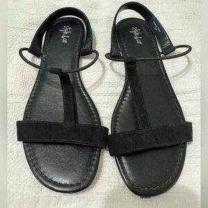 Style & Co. Keistee Black T-strap Sandals Size 7.5M